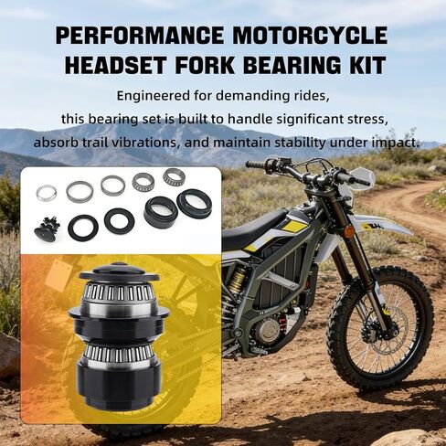 Motorcycle Headset Fork Bearing Kit for Surron Light Bee X/S Segway X160 X260, Upgraded OEM Pivot Bearing Assembly Steering Column Spacer Replacement Set, Dirt Bike Accessories in Saudi Arabia
