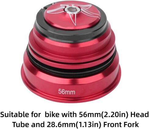 ‌44-56mm Aluminum Alloy Bike Headset - Universal Front Fork Stem Headset Replacement Accessory for 28.6mm Forks in Saudi Arabia