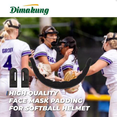 Fielder’s Face Mask Replacement Pads for Rip It Youth & Adult Lightweight Protective Softball Helmet, Including 1 PCS Softball Face Mask Forehead Padding & 2 PCS Softball Helmet Side Pad in Kuwait