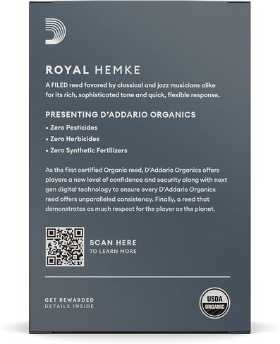 D'Addario Royal | Hemke Organic Alto Saxophone Reeds, Strength 3.0, 10-pack in Saudi Arabia