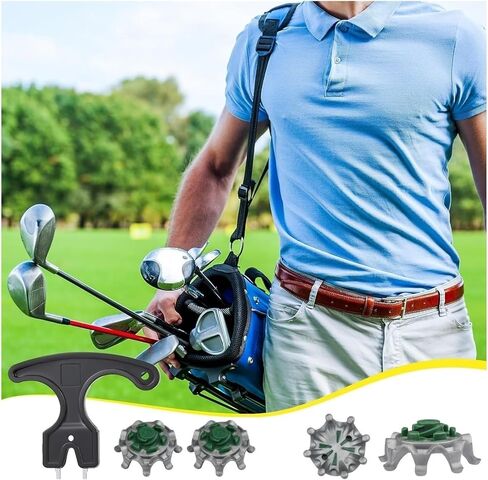 مسامير جولف بديلة 50 قطعة مع مفتاح ربط، متوافقة مع المسامير الناعمة ومعظم أحذية الجولف in Kuwait