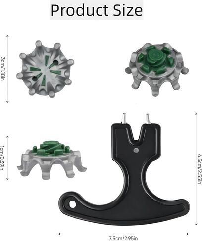 مسامير جولف بديلة 50 قطعة مع مفتاح ربط، متوافقة مع المسامير الناعمة ومعظم أحذية الجولف in Kuwait