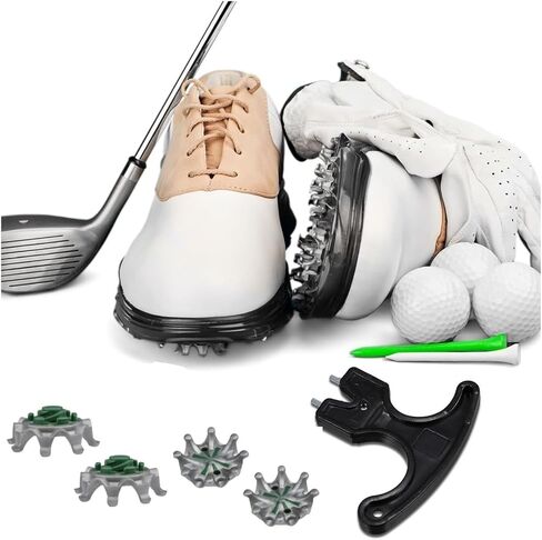 مسامير جولف بديلة 50 قطعة مع مفتاح ربط، متوافقة مع المسامير الناعمة ومعظم أحذية الجولف in Kuwait
