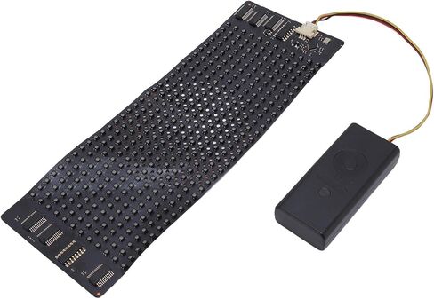 شاشة LED مرنة بدقة 12 × 32 دقة HD كاملة الألوان شاشة محمولة يتم التحكم فيها عن طريق التطبيق مع أضواء RGB لنظارات حقيبة القبعة 158.5 × 58 مم تصميم قابل للدوران قابل للتخصيص in Kuwait