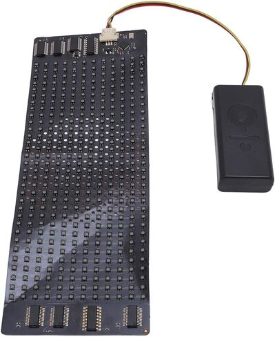 شاشة LED مرنة بدقة 12 × 32 دقة HD كاملة الألوان شاشة محمولة يتم التحكم فيها عن طريق التطبيق مع أضواء RGB لنظارات حقيبة القبعة 158.5 × 58 مم تصميم قابل للدوران قابل للتخصيص in Kuwait