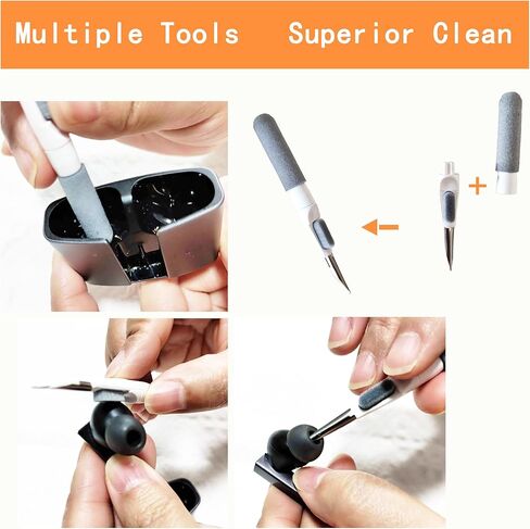 Keyboard Cleaning Kit with Screen Cleaner Brush, 9-in-1 Multi-Purpose Electronics Cleaning Tool Set for Mechanical Keyboard, Laptop, Computer Monitor, Phone, Earbuds, Airpods, and Charging Case in Saudi Arabia