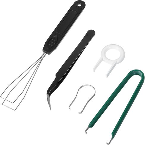 5 PCS Keycap Remover Keyboard Key Remover Tool Include 2 Pcs Switch Puller 2 Pc Keycap Pullers andTweezers Keyboard Cleaning Tools for Mechanical Keyboards in Saudi Arabia