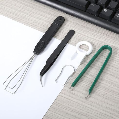 5 PCS Keycap Remover Keyboard Key Remover Tool Include 2 Pcs Switch Puller 2 Pc Keycap Pullers andTweezers Keyboard Cleaning Tools for Mechanical Keyboards in Saudi Arabia