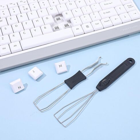 5 PCS Keycap Remover Tool Set Includes 2 PCS Stainless Steel Keycap Puller with 2 Keyboard Brushes 1 Metal Tweezers Key Cap Removal Tool Keycaps Switch Puller Set for Mechanical Keyboard in Saudi Arabia