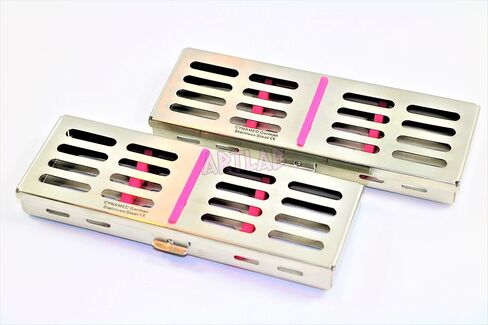 2 Dental Autoclave Sterilization Cassette Rack Box for 5 Instruments Cynamed in Saudi Arabia