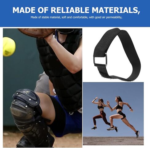 Angoily 25pcs Shin Guard Replacement Straps, Adjustable Baseball Catchers Gear Leg Guard Straps for Youth and Adult, Durable Catcher Shin Replacement with Buckles, Black in Saudi Arabia