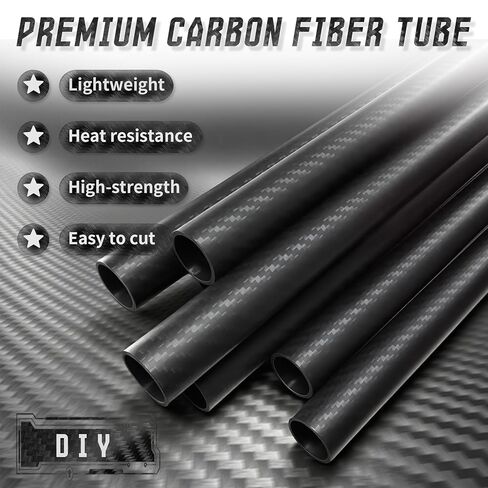 3K Carbon Fiber Tubes, 14×12×330mm Hollow Frosted Tube 14mm Roll Wrapped Twill Matte Finish Roll Wrapped Carbon Fiber Tube for RC Models, Drones, Quadcopter Multicopter & DIY Projects in Saudi Arabia