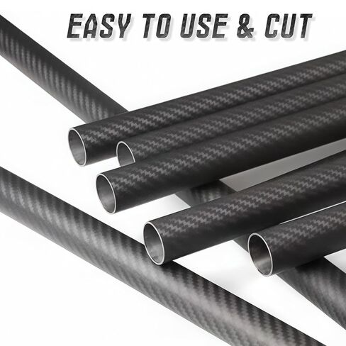 3K Carbon Fiber Tubes, 14×12×330mm Hollow Frosted Tube 14mm Roll Wrapped Twill Matte Finish Roll Wrapped Carbon Fiber Tube for RC Models, Drones, Quadcopter Multicopter & DIY Projects in Saudi Arabia