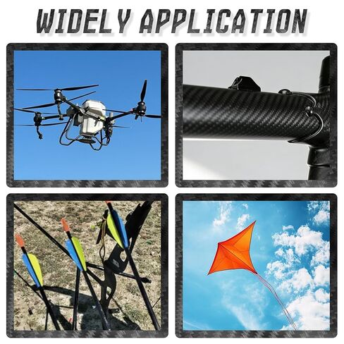 3K Carbon Fiber Tubes, 14×12×330mm Hollow Frosted Tube 14mm Roll Wrapped Twill Matte Finish Roll Wrapped Carbon Fiber Tube for RC Models, Drones, Quadcopter Multicopter & DIY Projects in Saudi Arabia
