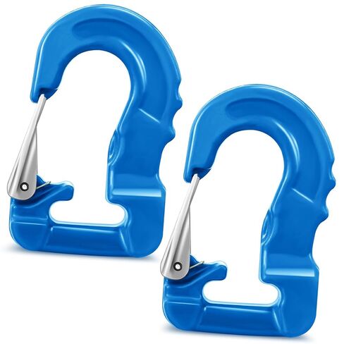 2 Pack Round Sling Hook, Heavy Duty Lifting Hook with Latch for Heavy Cargo Lifting and Towing, RaL5015 Blue, 5300 Lbs in Saudi Arabia