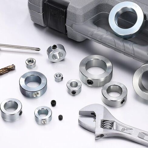 uxcell 6pcs Set Screw Collars 3/16" Bore, Zinc Plated Carbon Steel Shaft Collars, 7/16" OD, 1/4" Width Lock Axle Collar Clamp (Hollow Style, Lightweight) in Saudi Arabia