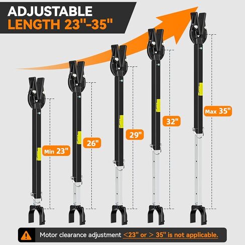 حافظة رافدة القارب قابلة للتعديل من 23 إلى 35 بوصة، حافظة رافدة شديدة التحمل للمحرك الخارجي مع مركب للمحرك الذي يحمل الرأس، وحوامل الأسطوانة والمقطورة in Kuwait