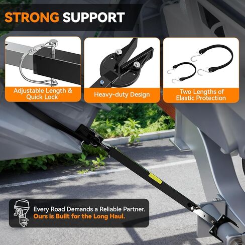 حافظة رافدة القارب قابلة للتعديل من 23 إلى 35 بوصة، حافظة رافدة شديدة التحمل للمحرك الخارجي مع مركب للمحرك الذي يحمل الرأس، وحوامل الأسطوانة والمقطورة in Kuwait