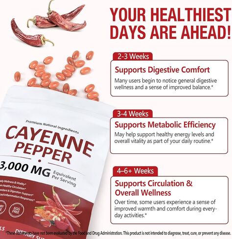 Cayenne Pepper Softgels with Beetroot Extract, Turmeric Curcumin & Hawthorn – Enhanced with Vitamins D3, K2 & E – Supports Heart Health, Circulation & Leg Vein Wellness – 240 Easy-to-Take Capsules in Kuwait