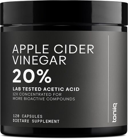 Toniiq Apple Cider Vinegar Capsules - Ultra High Potency 2,010mg Formula with 20% Acetic Acid & Cayenne Pepper - Made with the Mother - Third-Party Lab Tested - 120 Capsules in Saudi Arabia