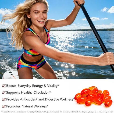 Cayenne Pepper Capsules, Cayenne Pepper Capsaicin Supplements with Vitamin E D3 K2 & Grape Seed, Hawthorn, Beetroot Extracts - Supports Leg Vein, Heart & Circulatory Health - 240 Softgels in Kuwait