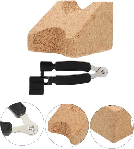 DECHOUS Guitar Neck Support Cushion Cork Guitar Maintenance Mat for Repairing and Setup Wooden Color for Electric and Acoustic Instruments in Saudi Arabia