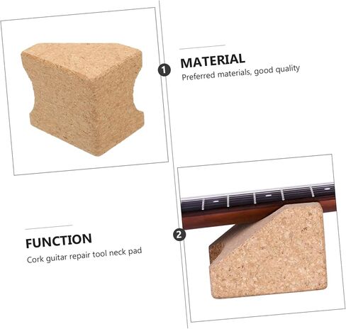 DECHOUS Guitar Neck Support Cushion Cork Guitar Maintenance Mat for Repairing and Setup Wooden Color for Electric and Acoustic Instruments in Saudi Arabia