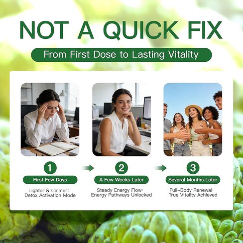 25-in-1 Soursop Supplement with Graviola, Berberine & Bitter Melon Antioxidant Blend with Turmeric Moringa Sea Moss Burdock Root Vitamin C 60 Capsules (1) in Saudi Arabia