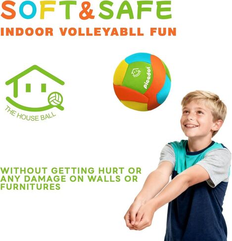 Picador Soft Indoor Volleyball - Soft and Safe Indoor Volleyballs for Practicing Inside House and Yard, Silent Volleyball with Pump for All Ages in Saudi Arabia