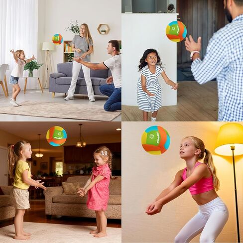 Picador Soft Indoor Volleyball - Soft and Safe Indoor Volleyballs for Practicing Inside House and Yard, Silent Volleyball with Pump for All Ages in Saudi Arabia