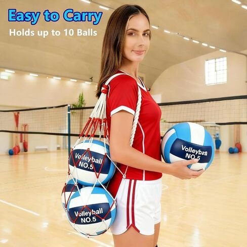 Official Size 5 Volleyball Balls, Waterproof Soft Bulk Recreational Volley Balls with Pump and Net Bag for Beach Pool Sand Training for Beginner in Saudi Arabia