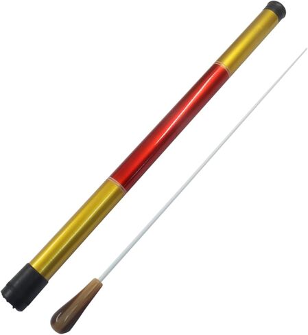 Hordion 15" Music Conducting Baton, Imitation Agate Handle Conductor Baton with Tube Case for Choral Symphony Concert(Black Handle) in Saudi Arabia