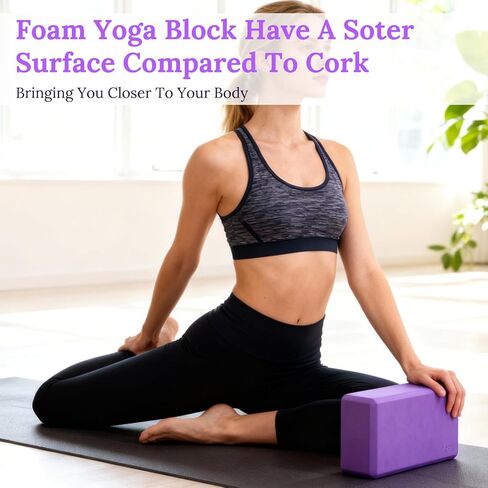 4 Pcs Yoga Blocks 9 x 6 x 3.15 Inch Eva Foam Lightweight Non Slip Yoga Props for Pilates Stretching and Meditation Exercise Blocks Lightweight Yoga Essentials in Saudi Arabia