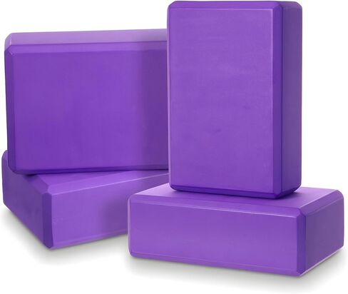 4 Pcs Yoga Blocks 9 x 6 x 3.15 Inch Eva Foam Lightweight Non Slip Yoga Props for Pilates Stretching and Meditation Exercise Blocks Lightweight Yoga Essentials in Saudi Arabia
