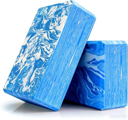 2-Pack Yoga Blocks, High-Density 9"x6"x3" Yoga Brick Foam Blocks Non-Slip EVA Foam Block Yoga Props Accessories for Yoga Pilates Stretching and Meditation in Saudi Arabia