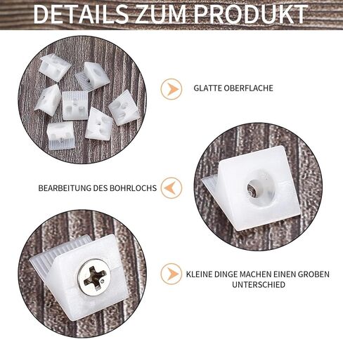 120 Pcs Drawer Bottom Support Brackets,Drawer Wedges with Screws, Fixing Mending Wedges, Angle Code Bracket Fasteners, Plastic Drawer Reinforcement Repair Kit for Furniture Sagging Drawer in Kuwait