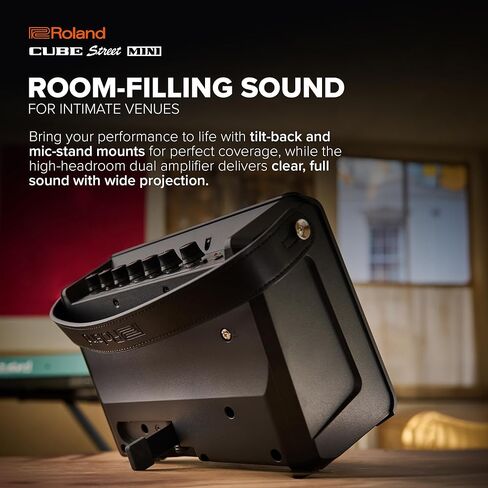 Roland Cube Street Mini | Ultra-Compact Amplifier | Exceptional Sound | Ideal for Small Events | Supports Mics, Instruments & More | Up to 7 Hours Battery Life | Built-in Effects | Bluetooth Audio in Saudi Arabia