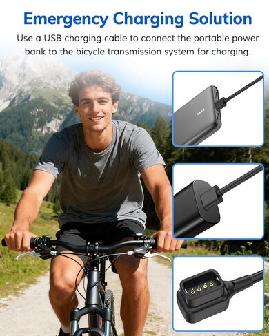 Replacement USB Charging Cable for Di2 EW-EC300, Compatible with Shimano 12-Speed Di2 Road Drivetrains - 1.5M/59inch (USB) in Kuwait