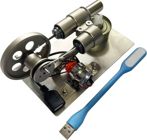 Stirling Engstirling Engine Kitmodel,Motor Stirling,Balance Hot Air Stirling Engine Model - DIY USB Power Generator with Night Light, Project & Gift for Tech Enthusiasts (6.3x3.1x4.3 Inches) in Kuwait