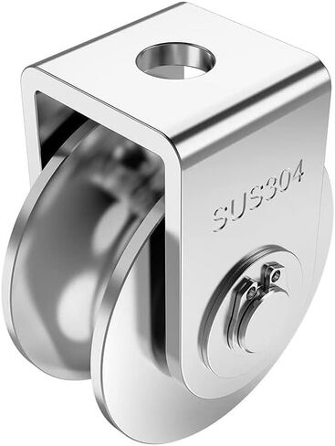 Track Wheel,Grooved,1pcs Pulley Block V/U/H 304 Stainless Steel Roller Silent Heavy Duty(H 32mm) in Kuwait