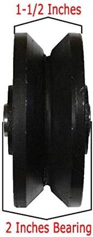 Set of 3 of V-Groove Wheel 4" X 2" with Roller Bearing (1/2" ID) in Kuwait