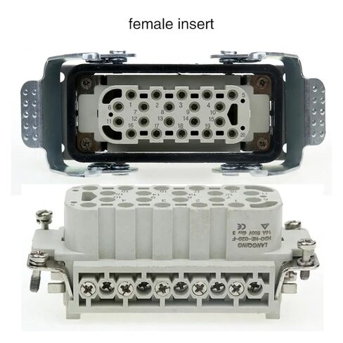 HDC-HE-20 Rectangular Heavy Duty Connector Industrial Aviation Waterproof and Dustproof Plug Socket(Lateral Line) in Saudi Arabia