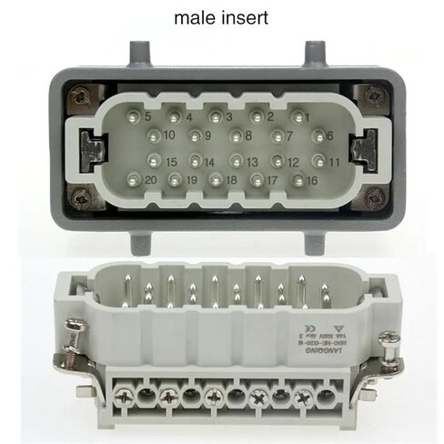 HDC-HE-20 Rectangular Heavy Duty Connector Industrial Aviation Waterproof and Dustproof Plug Socket(Lateral Line) in Saudi Arabia