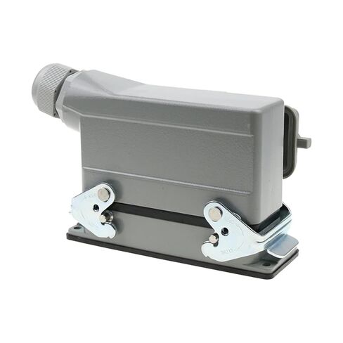 HDC-HE-024 Rectangular Heavy Duty Connector 24 Pins Industrial Aviation Waterproof Plug Socket with Protective Cover 500V 16A(24 Core Top Outgoing) in Saudi Arabia