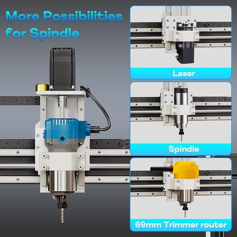 4040 CNC Router Machine with Linear Guide & Ball Screw Motion, Achieve ±0.005mm Accuracy for High Precision Metal Aluminum Copper Wood Acrylic PCB Engraving in Kuwait