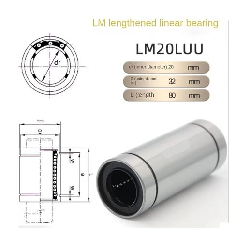 5/10PC Optical axis Linear Motion Bearing Extension LM6LUU LM8LUU LM10LUU 12 13 16 20 25 30 35 40 50LUU Sliding(LM20LUU 20x32x80,10PCS) in Saudi Arabia