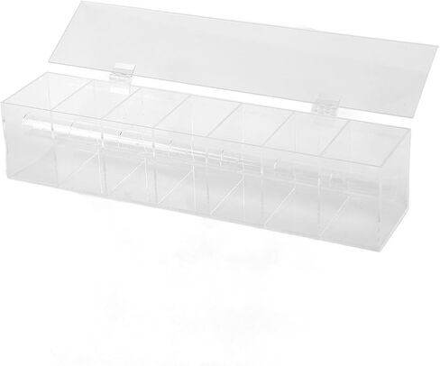 Transparent Acrylic Label Dispenser and Sticker Roll Holder with 7 Compartments for Dust Organizational Use in Offices, Homes, and Schools in Saudi Arabia
