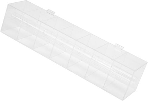 Transparent Acrylic Label Dispenser and Sticker Roll Holder with 7 Compartments for Dust Organizational Use in Offices, Homes, and Schools in Saudi Arabia