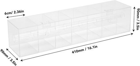 Transparent Acrylic Label Dispenser and Sticker Roll Holder with 7 Compartments for Dust Organizational Use in Offices, Homes, and Schools in Saudi Arabia