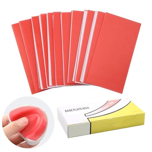 أوراق شمع قاعدة الأسنان الحمراء لطبيب الأسنان، صفائح الشمع لنمذجة أدوات طب الأسنان، توريد للنمذجة/ملء العناية بالفم/معدات المختبر (لا يمكن استخدامها لقولبة أطقم الأسنان) in Kuwait